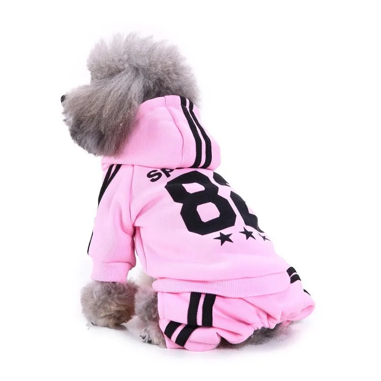 Four-legged dog sportswear in breathable polyester casual style available in Blue Grey Pink