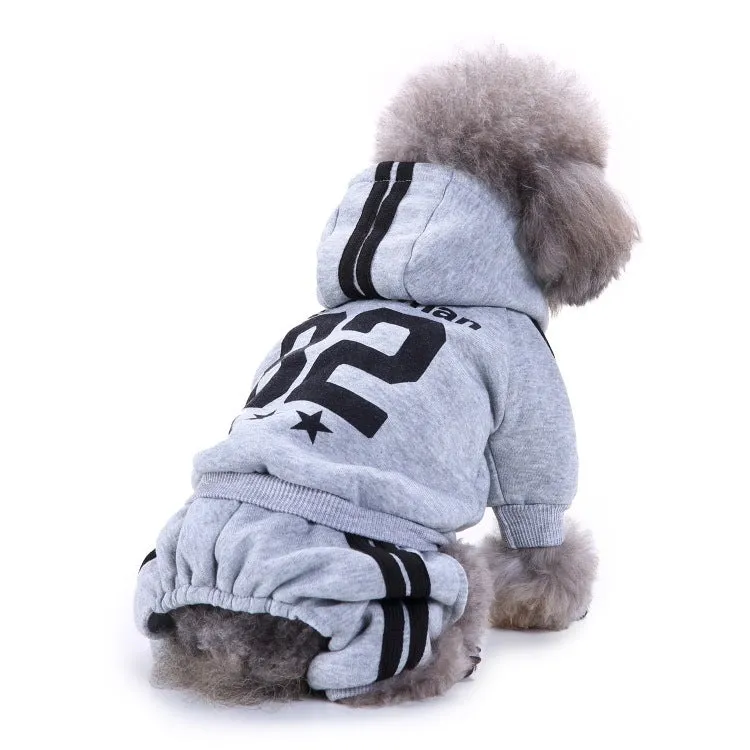 Four-legged dog sportswear in breathable polyester casual style available in Blue Grey Pink