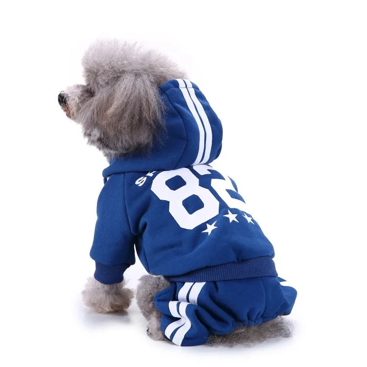 Four-legged dog sportswear in breathable polyester casual style available in Blue Grey Pink
