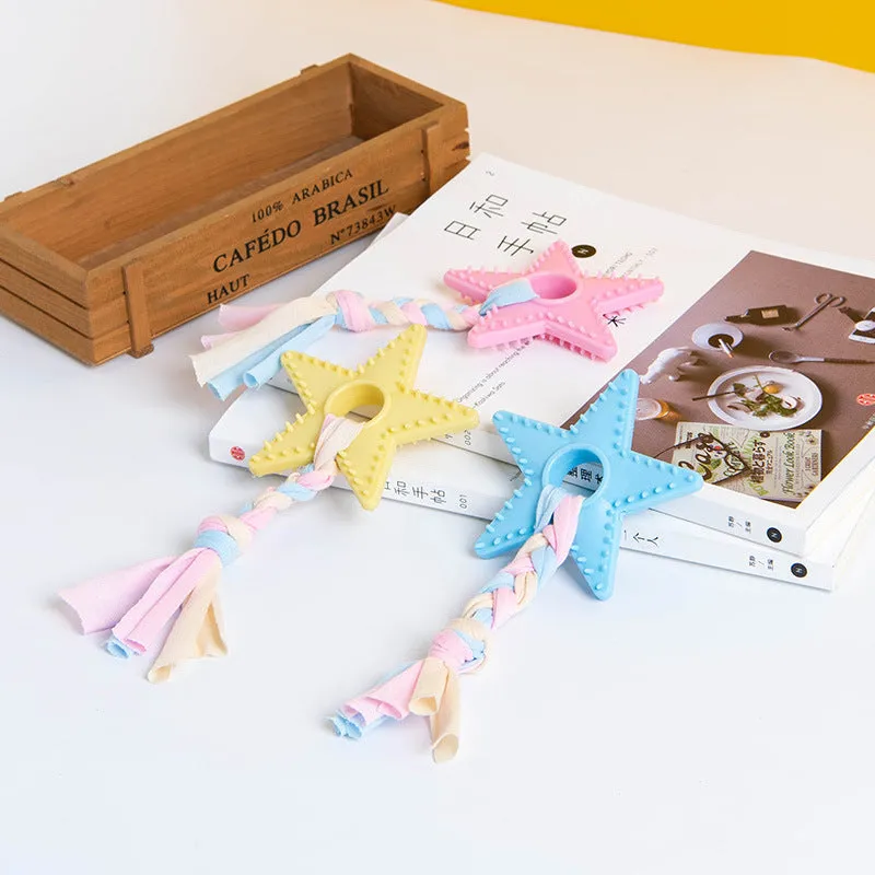 Colourful TPR knot pet toy with soft spines for dogs and cats