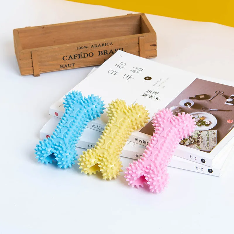 Colourful TPR knot pet toy with soft spines for dogs and cats