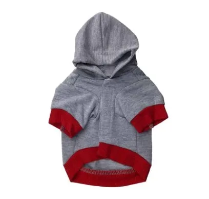 Cotton printed Hug The Dog t-shirt for dogs with hat design in hemp gray black side