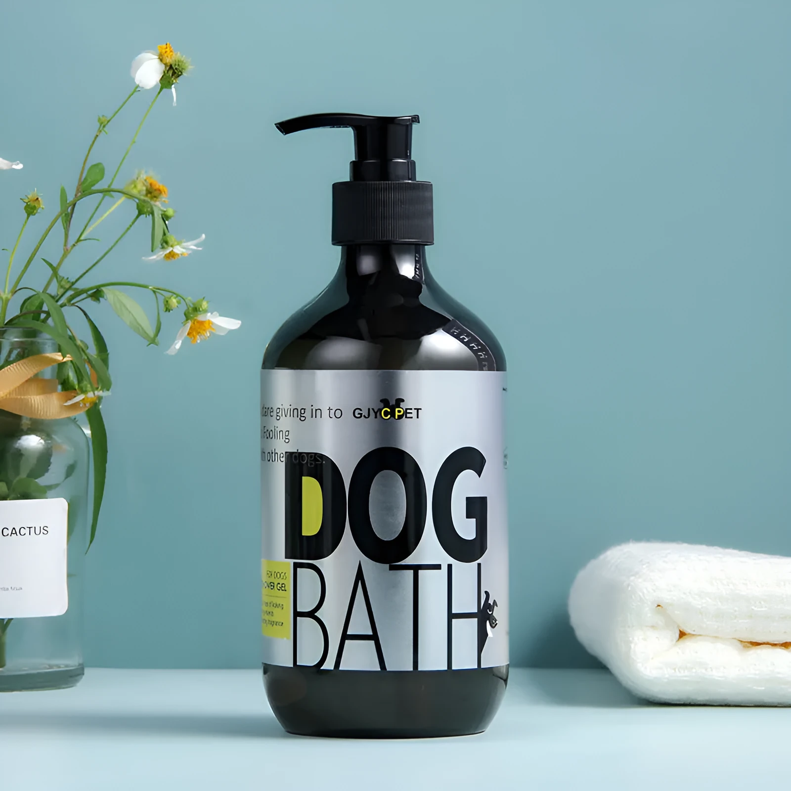 Dog Shower Gel 100ml antibacterial deodorant body wash for pets, plain style bottle
