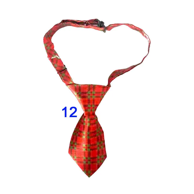 Polyester pet tie with 18 style options for cats and dogs for Christmas and Halloween festivals