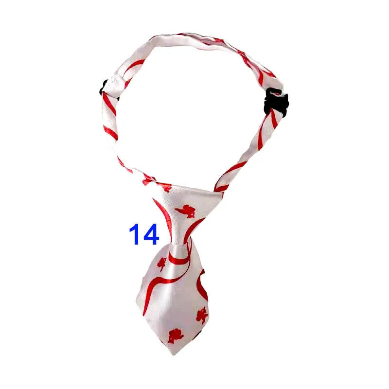 Polyester pet tie with 18 style options for cats and dogs for Christmas and Halloween festivals