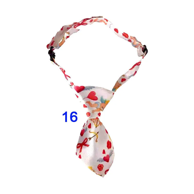 Polyester pet tie with 18 style options for cats and dogs for Christmas and Halloween festivals