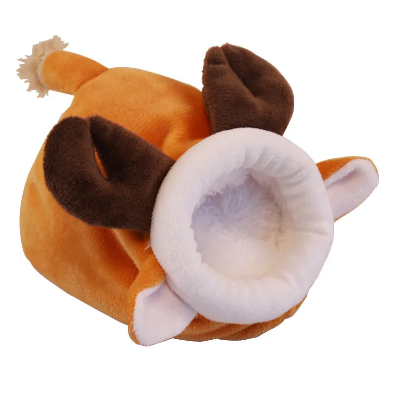 Flannel pet cartoon cage small animal nest for hamsters, S size, gray rabbit colour, Arctic Velvet lining