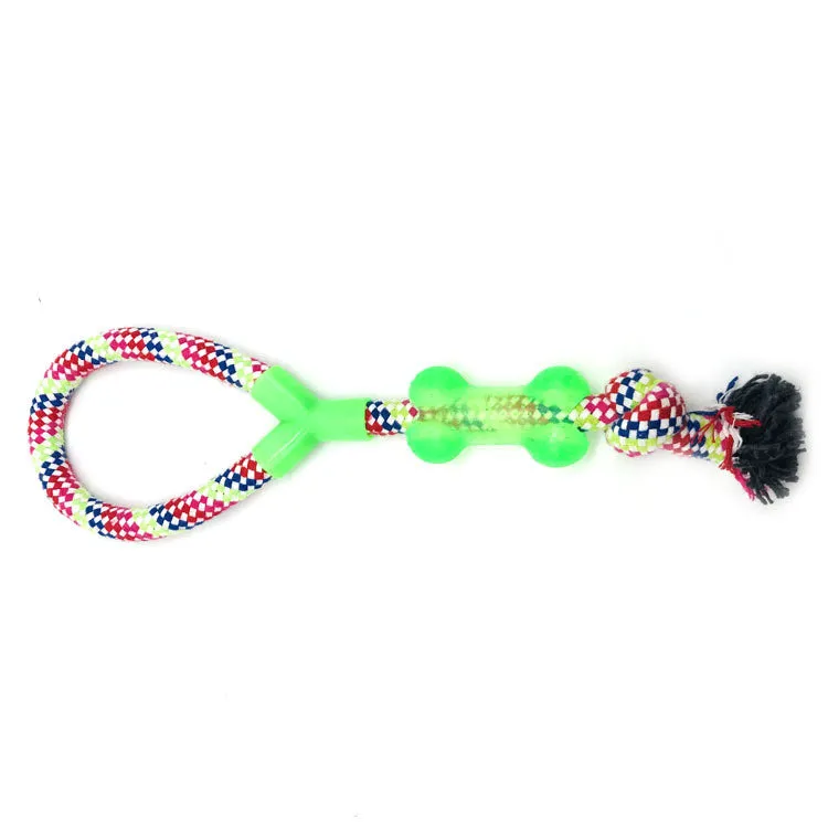 12-piece cotton rope pet toy set in assorted colours for bite-resistant interactive dog play