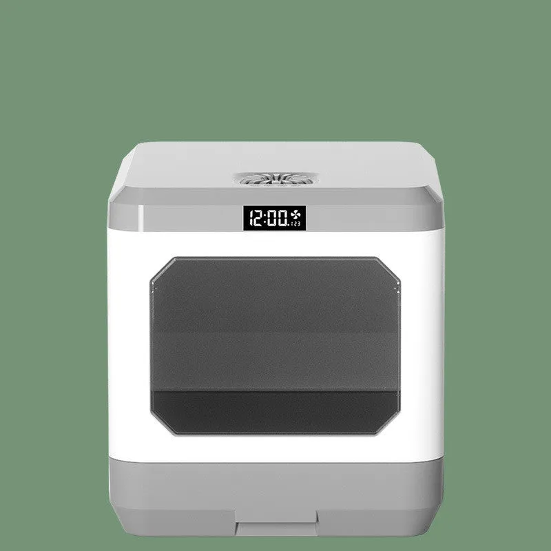 Fully enclosed cat litter basin drawer type in picture colour, 48x40x42cm, ABS plastic with plasma disinfection