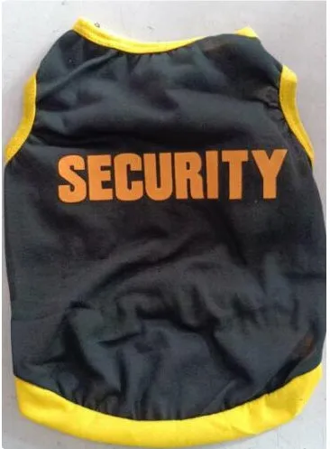 Cotton printed security small dog pet vest in casual style, available in multiple colours and sizes.