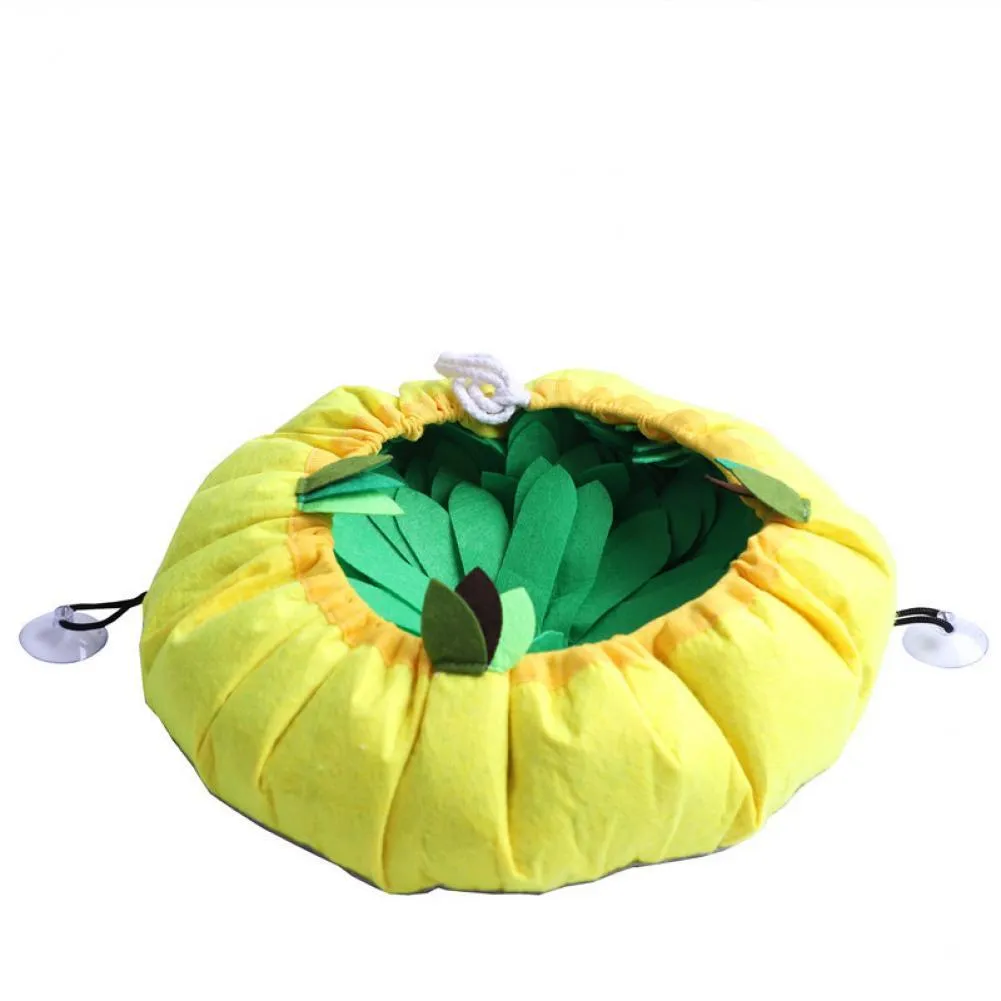 Felt dog snuffle mat puzzle hide food training toy in coffee colour with bowl and storage bag