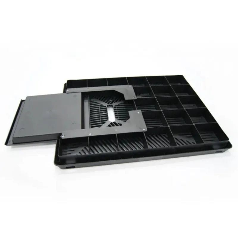 Flushing pet lawn toilet for dogs and cats with artificial turf and tray, 64x51x6.4cm, PE and PP construction