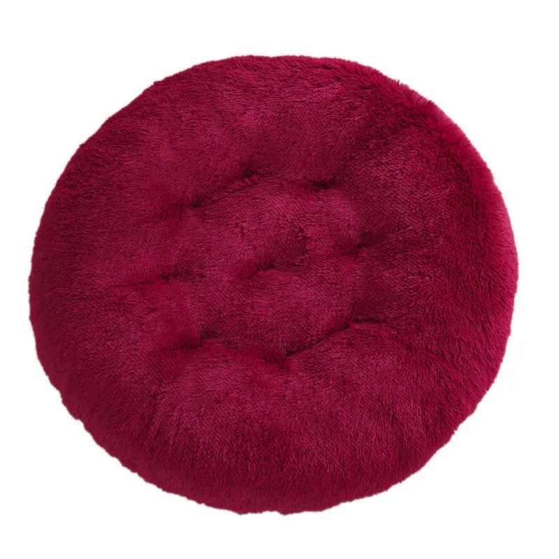 Round plush pet mat dog bed in multiple colours and sizes from 40cm to 120cm for dogs