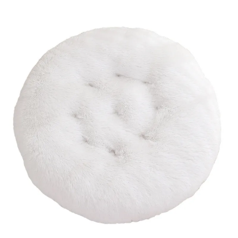 Round plush pet mat dog bed in multiple colours and sizes from 40cm to 120cm for dogs