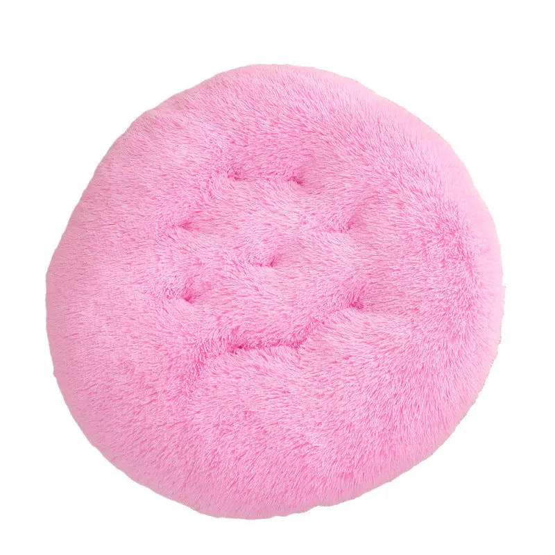 Round plush pet mat dog bed in multiple colours and sizes from 40cm to 120cm for dogs