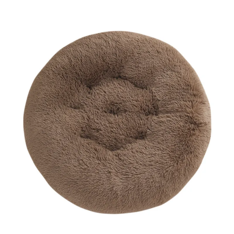 Round plush pet mat dog bed in multiple colours and sizes from 40cm to 120cm for dogs