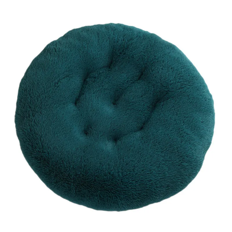 Round plush pet mat dog bed in multiple colours and sizes from 40cm to 120cm for dogs