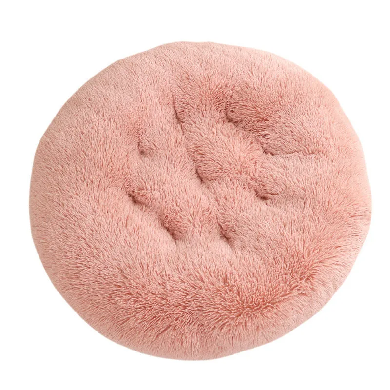 Round plush pet mat dog bed in multiple colours and sizes from 40cm to 120cm for dogs