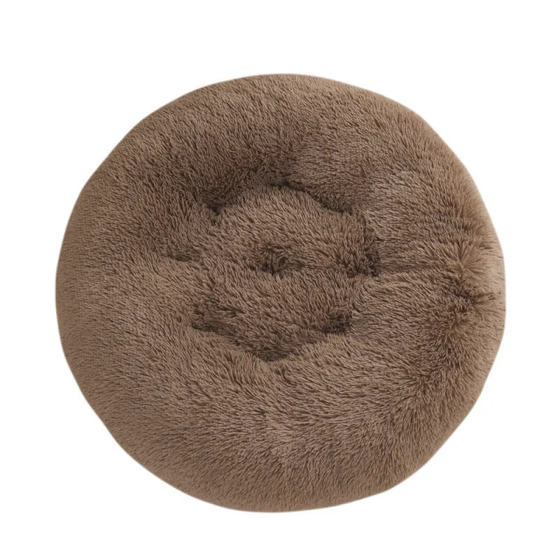 Round plush pet mat dog bed in multiple colours and sizes from 40cm to 120cm for dogs
