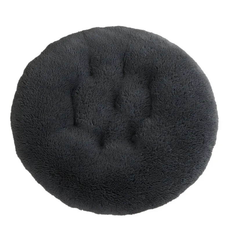 Round plush pet mat dog bed in multiple colours and sizes from 40cm to 120cm for dogs