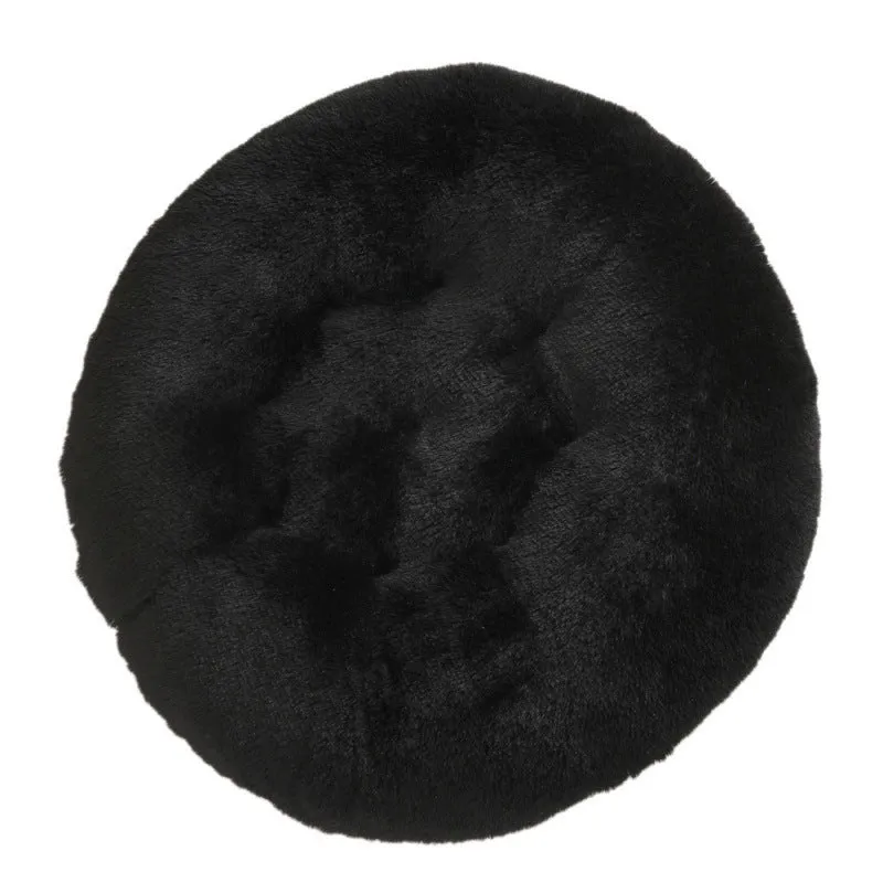 Round plush pet mat dog bed in multiple colours and sizes from 40cm to 120cm for dogs