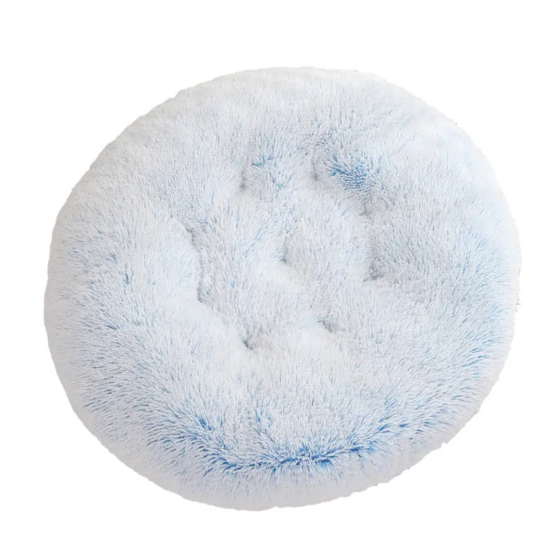 Round plush pet mat dog bed in multiple colours and sizes from 40cm to 120cm for dogs