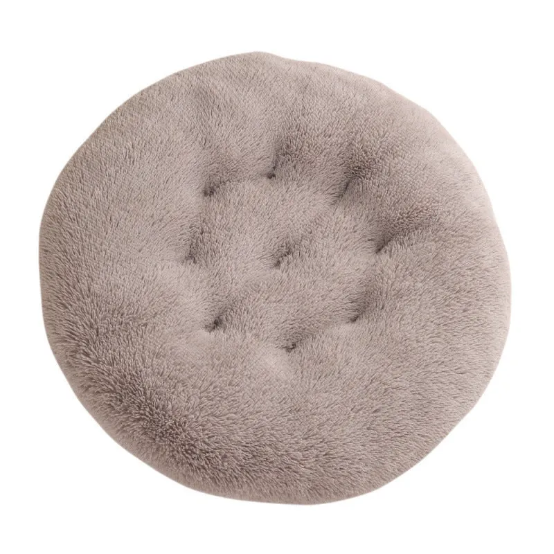 Round plush pet mat dog bed in multiple colours and sizes from 40cm to 120cm for dogs