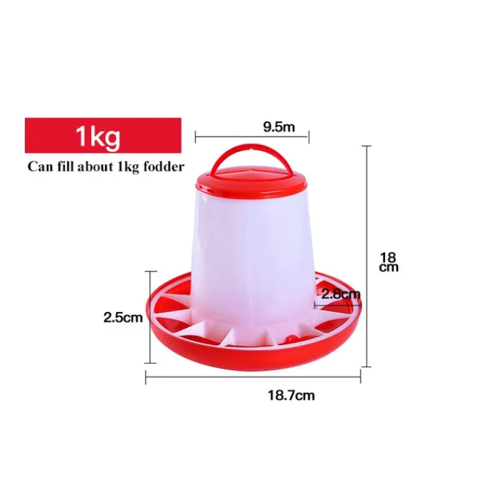 1.5KG automatic drinking fountain feed bucket for chickens ducks geese pigeons birds