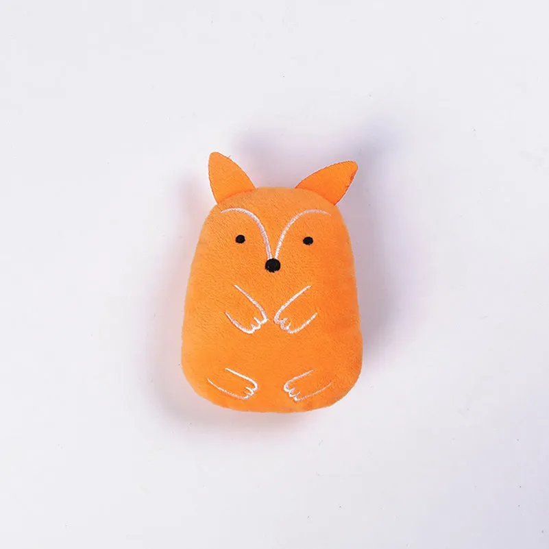 Brown teeth grinding catnip plush toy measuring 11x8x4.5cm for cats