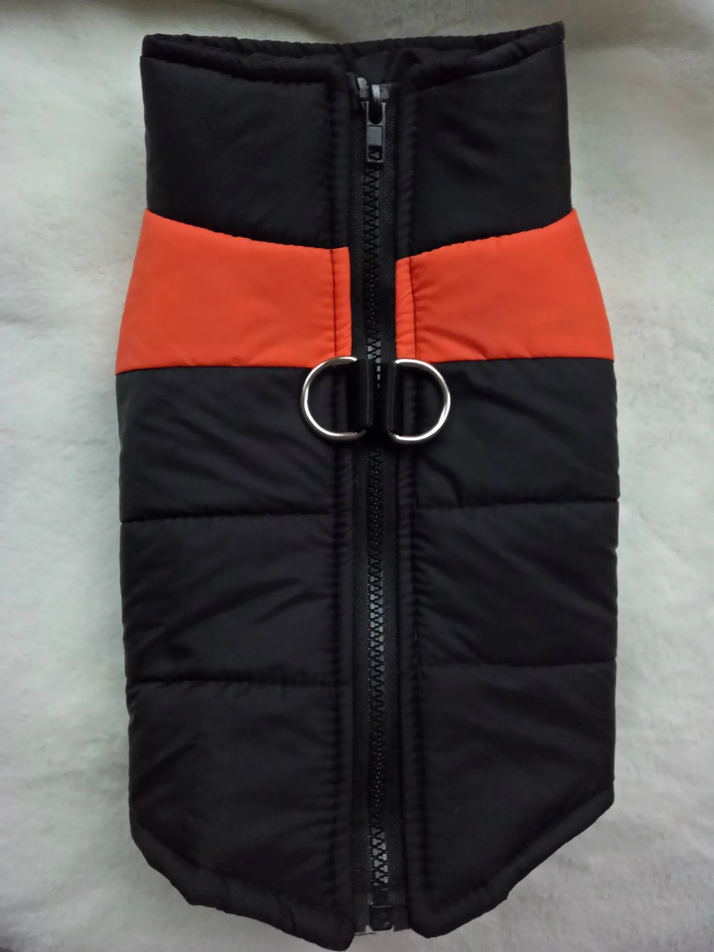 Autumn winter dog ski suit cotton coat vest in blue, showing vest style and casual design
