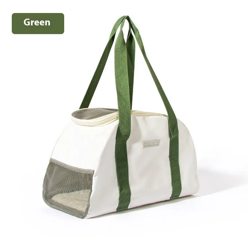One shoulder breathable cat bag in Dynamic Yellow with Oxford cloth and plaid material