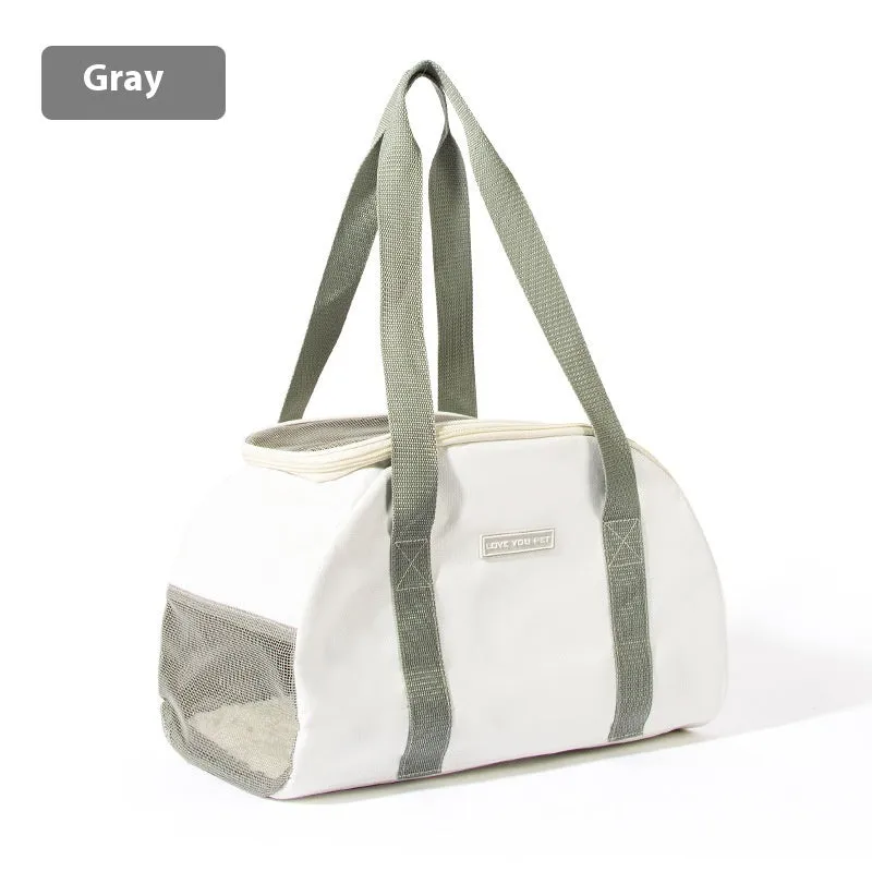 One shoulder breathable cat bag in Dynamic Yellow with Oxford cloth and plaid material