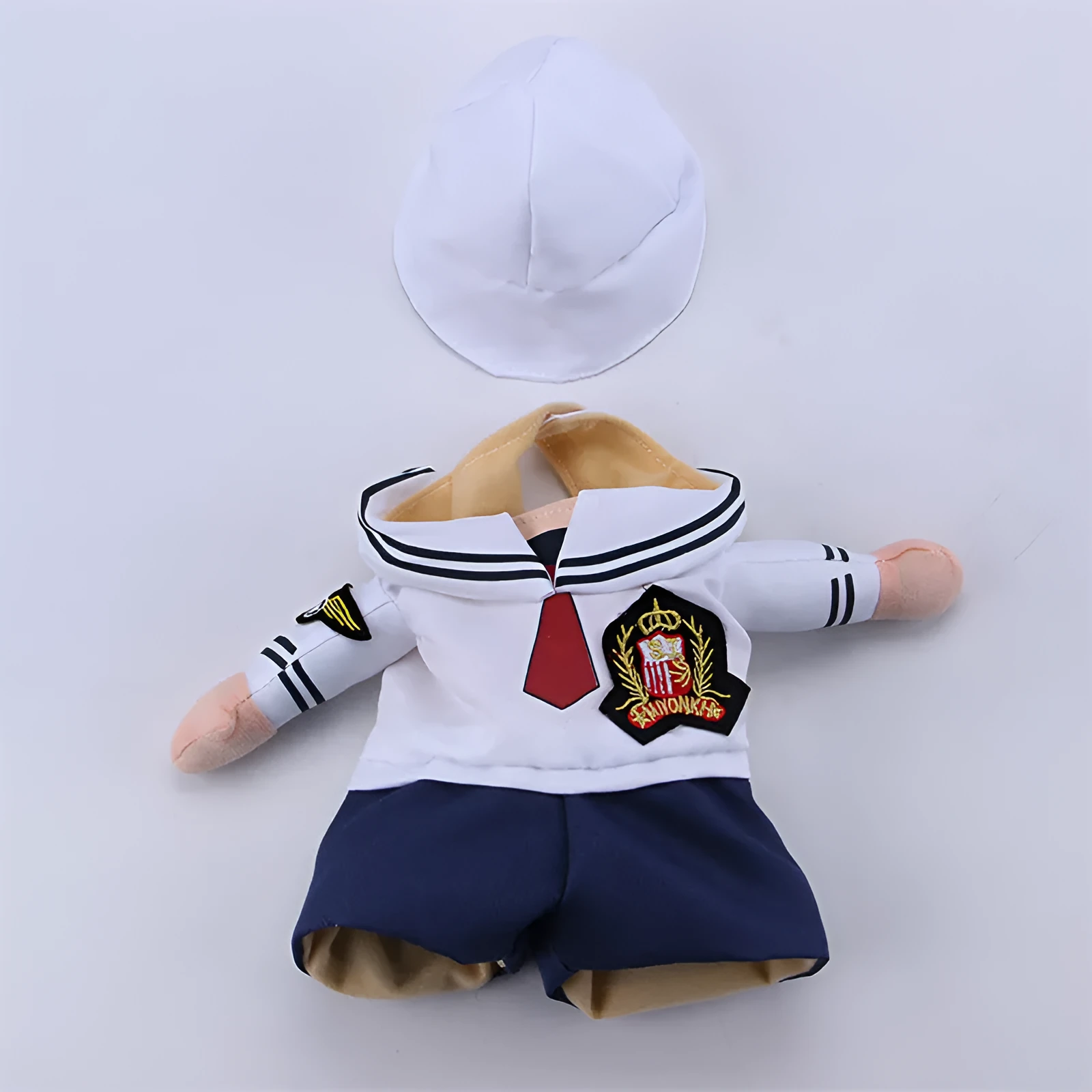 Fashion minimalist sailor pet costume for cats and dogs in Sailor colour made from polyester