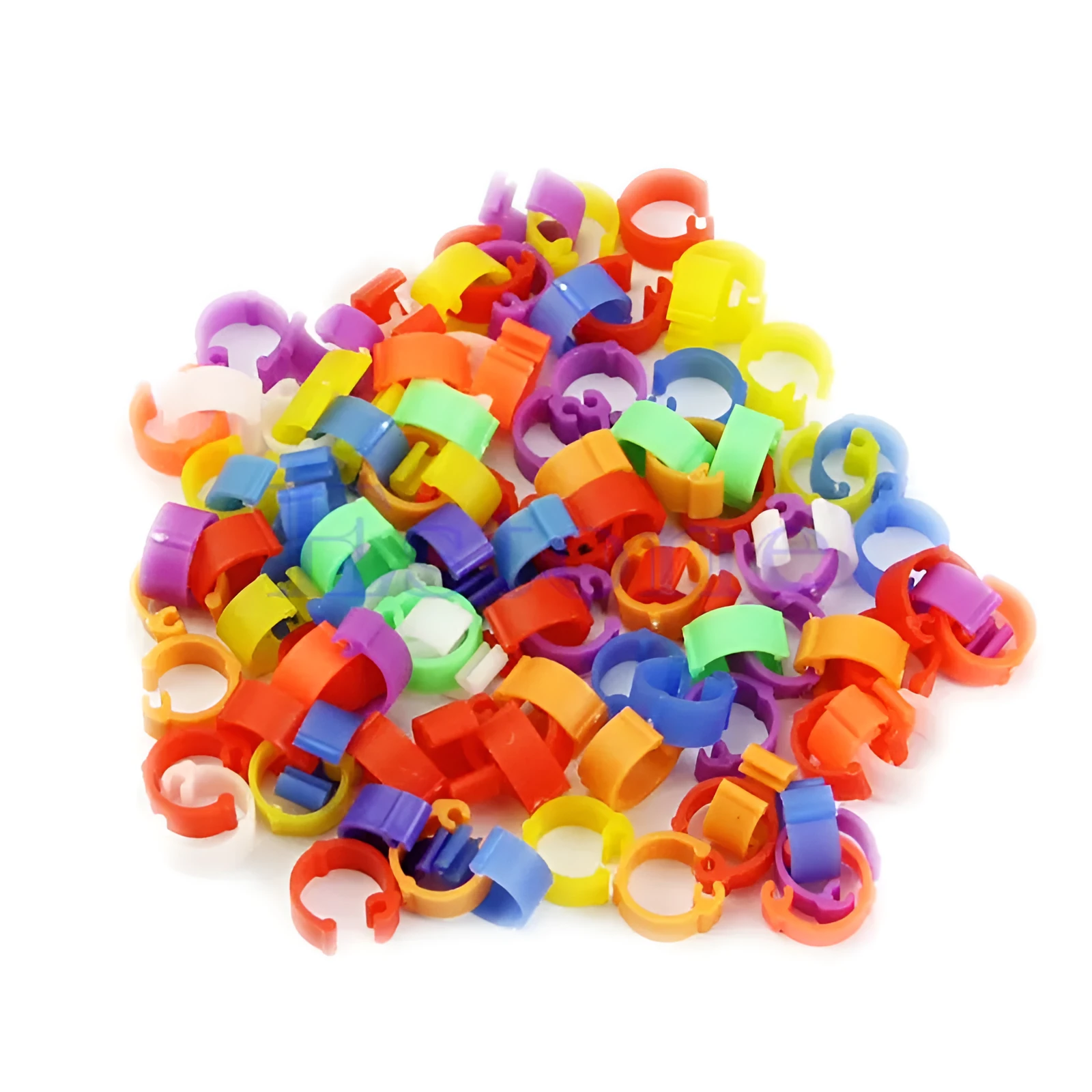 100 PCS chicken foot ring O-ring sealing washers in blue, green, purple, red, white, yellow colours