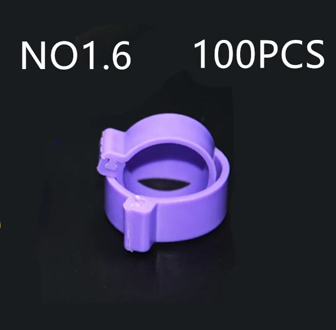 100 PCS chicken foot ring O-ring sealing washers in blue, green, purple, red, white, yellow colours
