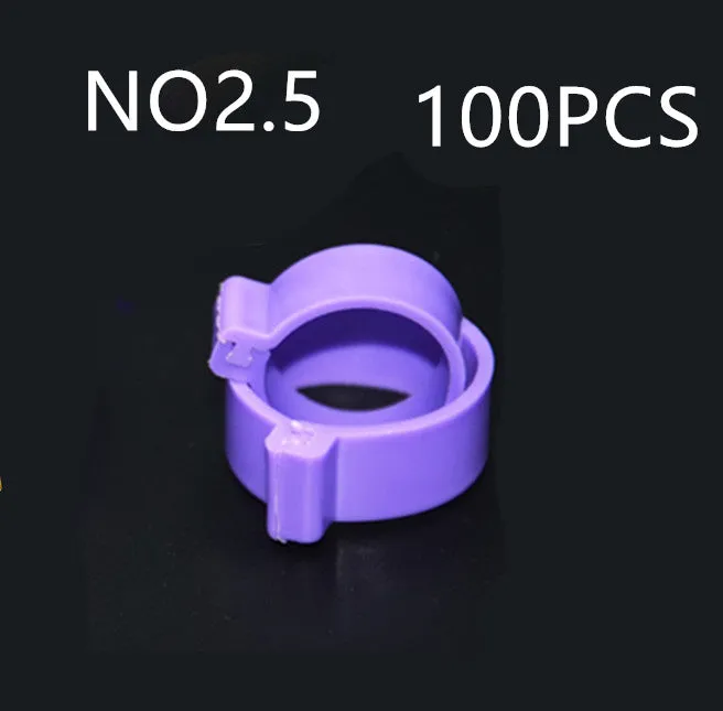 100 PCS chicken foot ring O-ring sealing washers in blue, green, purple, red, white, yellow colours