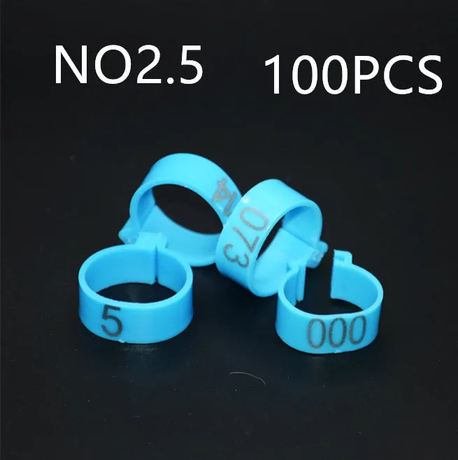 100 PCS chicken foot ring O-ring sealing washers in blue, green, purple, red, white, yellow colours