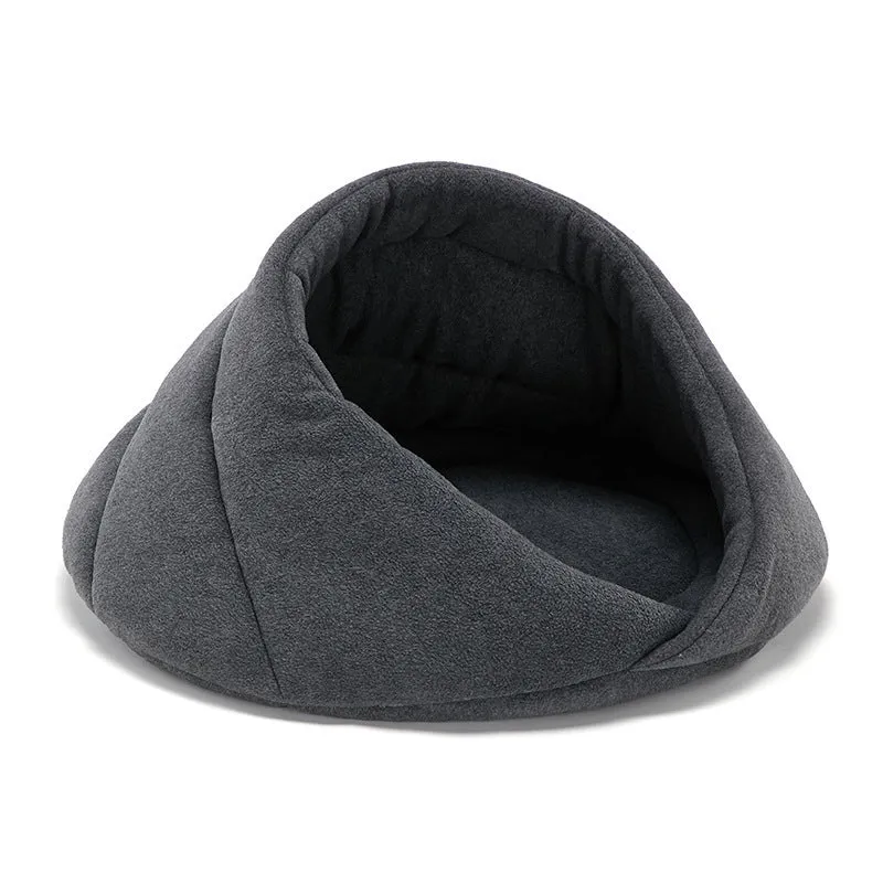 Polar fleece pet nest dog mat in fruit green on a kennel floor, available in sizes XS to L