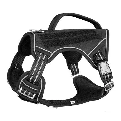 Oxford cloth tactical dog chest strap in camouflage colour for search and rescue working harness.