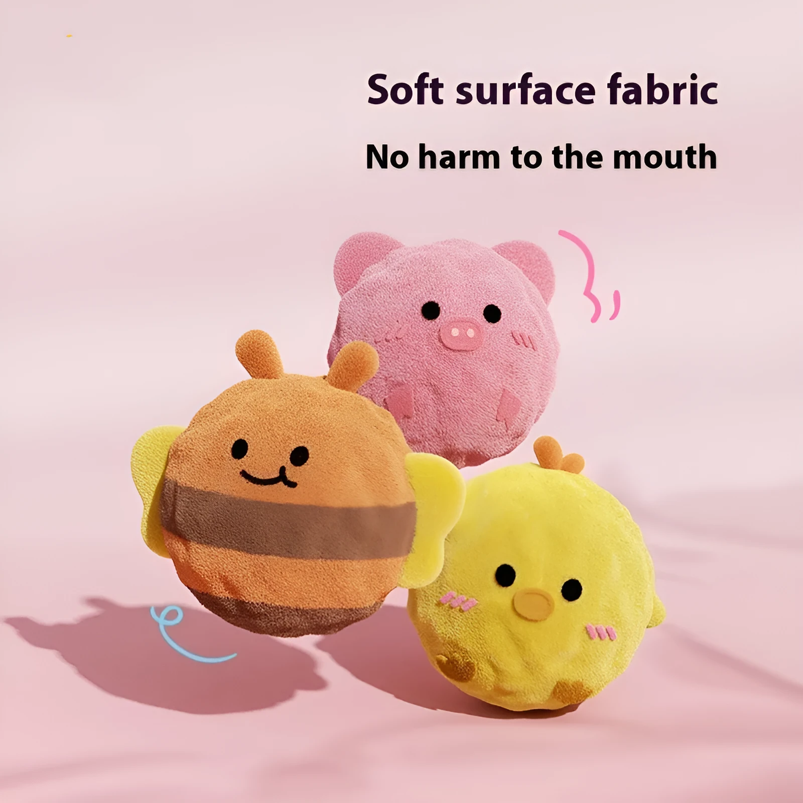 Dog cartoon acanthosphere sounding toy for pet molar teeth cleaning in spherical shape