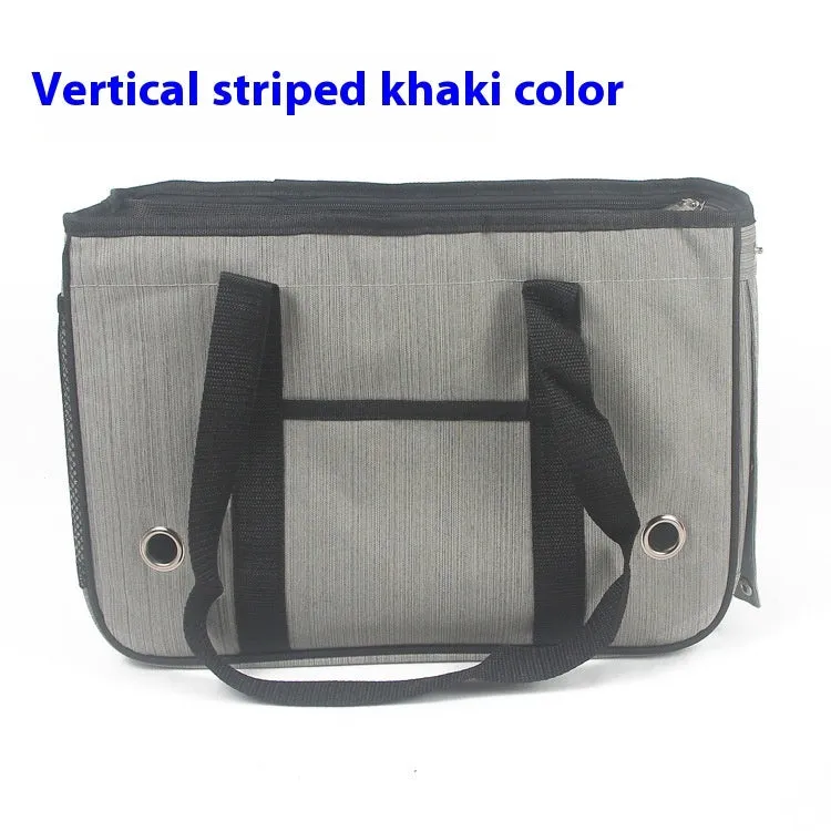 Cloth pet bag in solid colour with single roller shutter closure