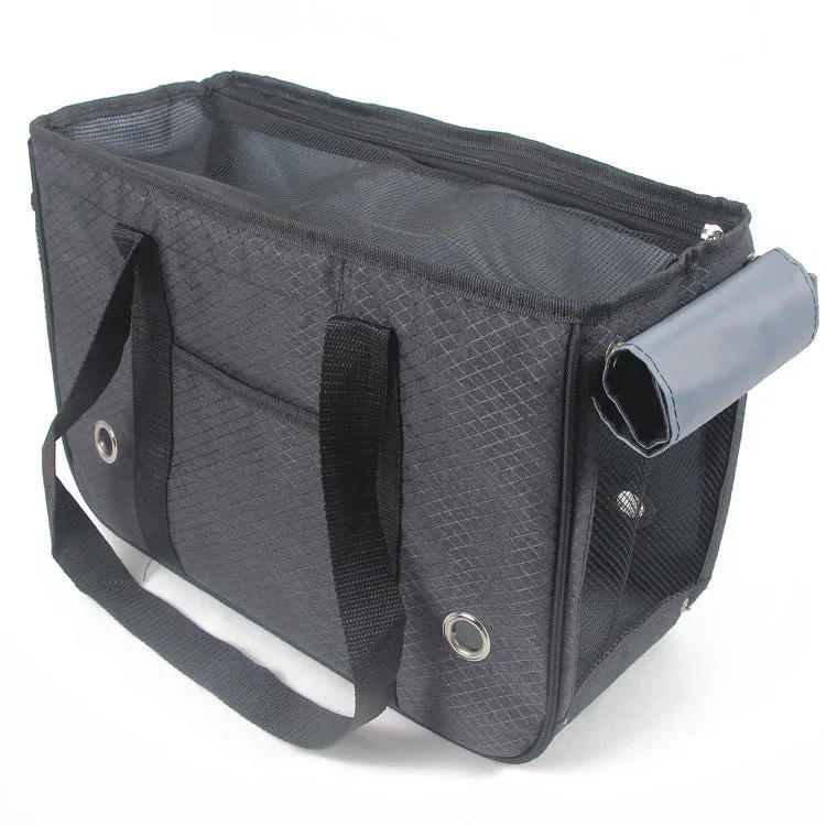 Cloth pet bag in solid colour with single roller shutter closure