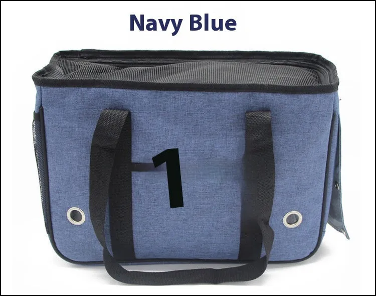 Cloth pet bag in solid colour with single roller shutter closure