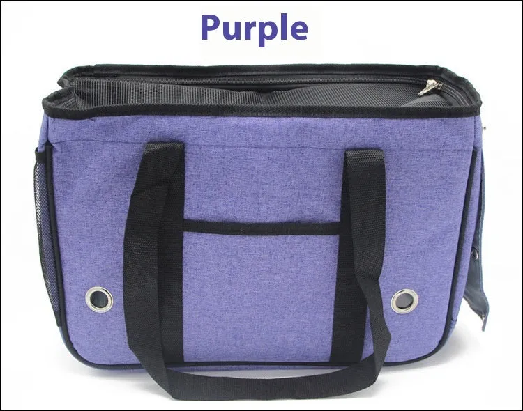 Cloth pet bag in solid colour with single roller shutter closure