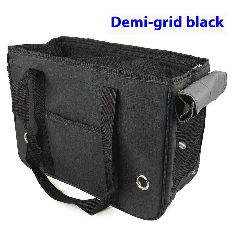 Cloth pet bag in solid colour with single roller shutter closure