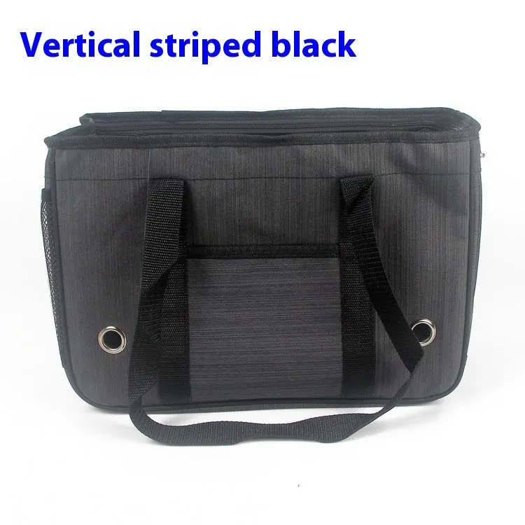 Cloth pet bag in solid colour with single roller shutter closure