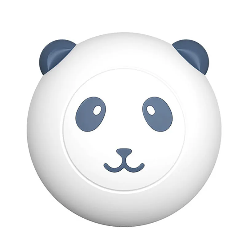 Panda-shaped silicone pet shower brush with soft bristles for bathing cats and dogs