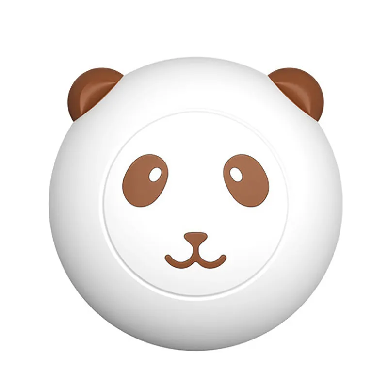 Panda-shaped silicone pet shower brush with soft bristles for bathing cats and dogs