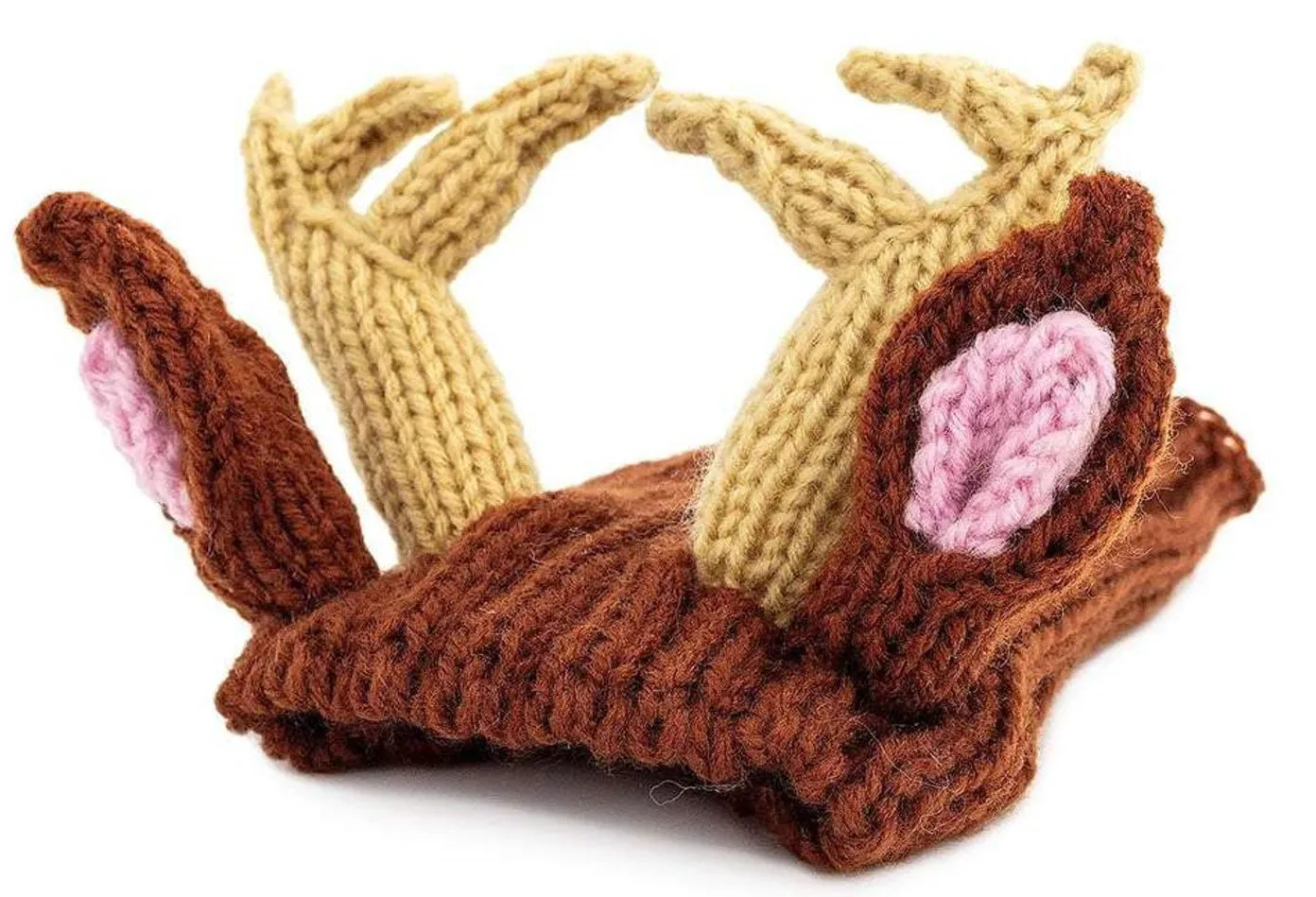 Black Cow thermal windproof knitted dog hat with Jacquard pattern for pets
