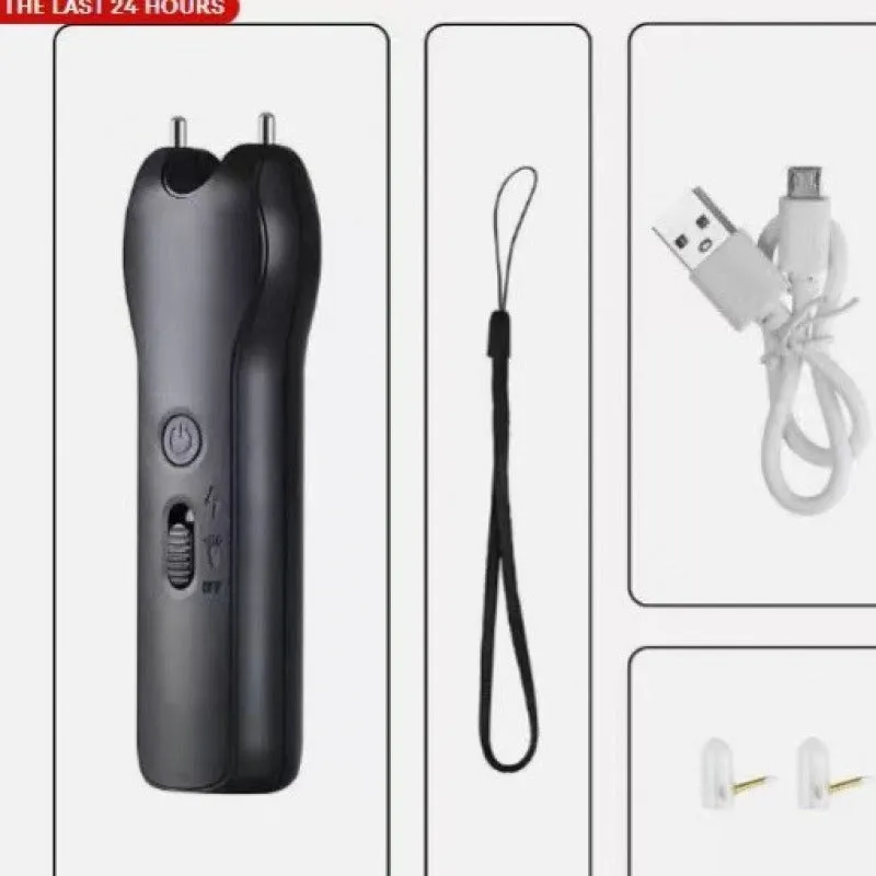 Black electric livestock driving device 180x125x65mm handheld for pigs cattle sheep dogs 17.6W